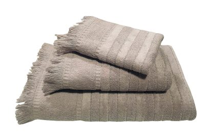 Πετσέτα Le Blanc Πεννιέ Ζακάρ 550gr/m2 PAROS Grey Προσώπου 50x90