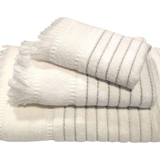 Πετσέτα Le Blanc Πεννιέ Ζακάρ 550gr/m2 PAROS White Σώματος 70x140