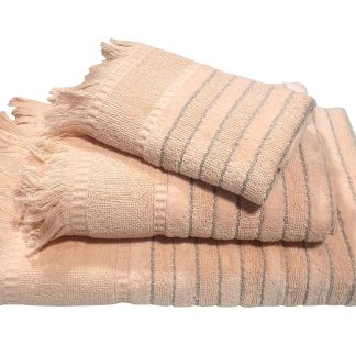 Πετσέτα Le Blanc Πεννιέ Ζακάρ 550gr/m2 PAROS Peach Σώματος 70x140