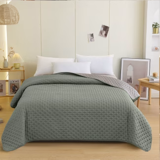 Κουβερλι Μονο Renzo Aqua/dark Grey (160χ240)