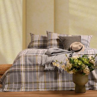 Melinen Home Σετ Σεντονια Μονα (Λ) Jonas Grey Ultra Line 170Χ270