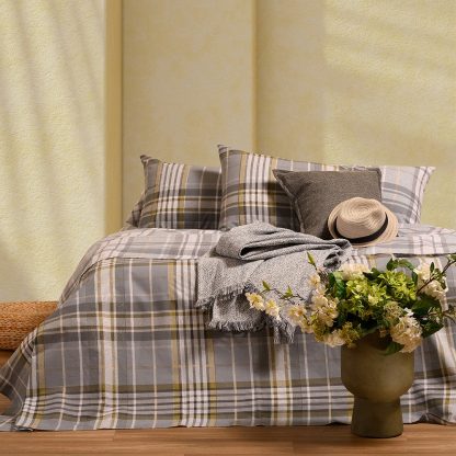 Melinen Home Σετ Σεντονια Μονα (Λ) Jonas Grey Ultra Line 170Χ270