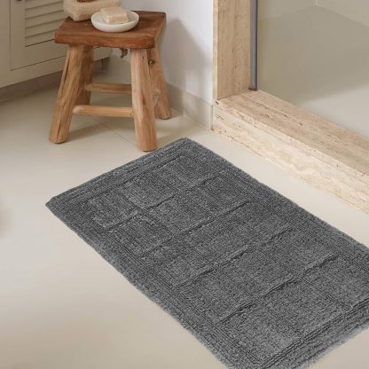 Melinen Home Πατακι Μπανιου Dante Dark Grey 50Χ80