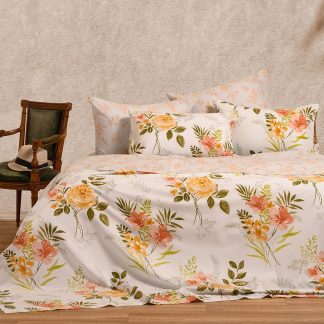 Melinen Home Παπλωματοθηκη Υπερδιπλη Sylvie Peach Casual Line 225Χ245