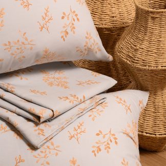 Melinen Home Σετ Κατωσεντονο Sylvie Peach (2 Τεμ.) Ημιδιπλο (Λ) Και Μαξιλαροθηκη Casual Line Mini 50X70cm
