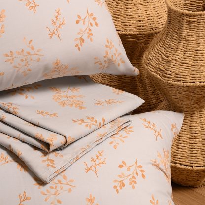 Melinen Home Σετ Κατωσεντονο Sylvie Peach (2 Τεμ.) Ημιδιπλο (Λ) Και Μαξιλαροθηκη Casual Line Mini 50X70cm