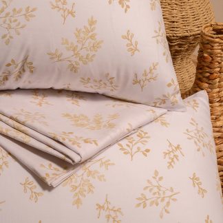 Melinen Home Σετ Κατωσεντονο Sylvie Beige (2 Τεμ.) Ημιδιπλο (Λ) Και Μαξιλαροθηκη Casual Line Mini 50X70cm