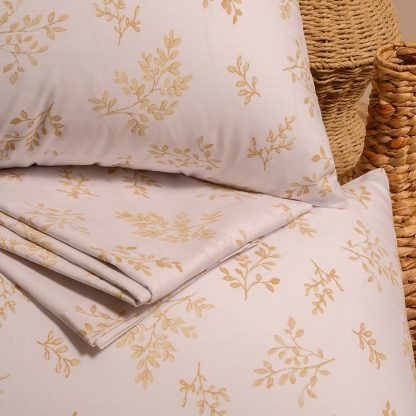 Melinen Home Σετ Κατωσεντονο Sylvie Beige (2 Τεμ.) Ημιδιπλο (Λ) Και Μαξιλαροθηκη Casual Line Mini 50X70cm