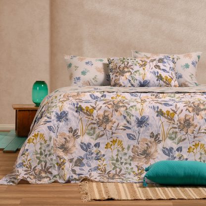 Melinen Home Σετ Σεντονια Μονα (Λ) Elrod Blue Casual Line 170Χ270