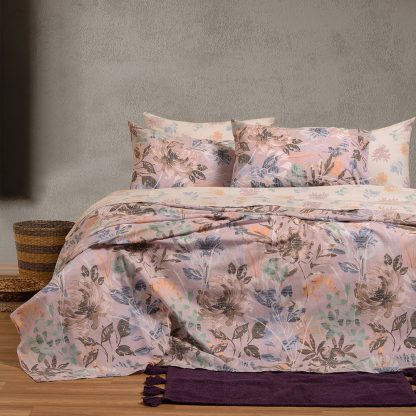 Melinen Home Σετ Σεντονια Μονα (Λ) Elrod Lilac Casual Line 170Χ270