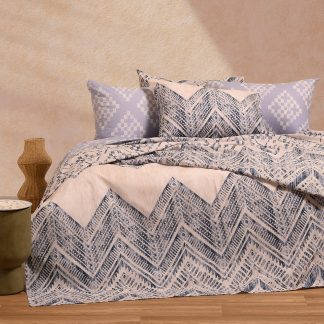 Melinen Home Παπλωματοθηκη Υπερδιπλη Barrio Blue Casual Line 225Χ245