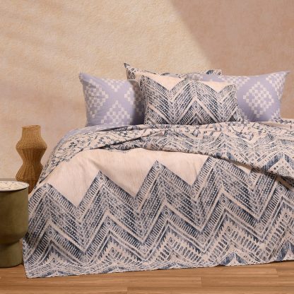 Melinen Home Παπλωματοθηκη Υπερδιπλη Barrio Blue Casual Line 225Χ245