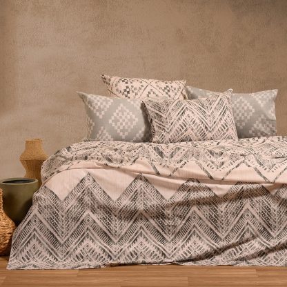Melinen Home Παπλωματοθηκη Υπερδιπλη Barrio Grey Casual Line 225Χ245