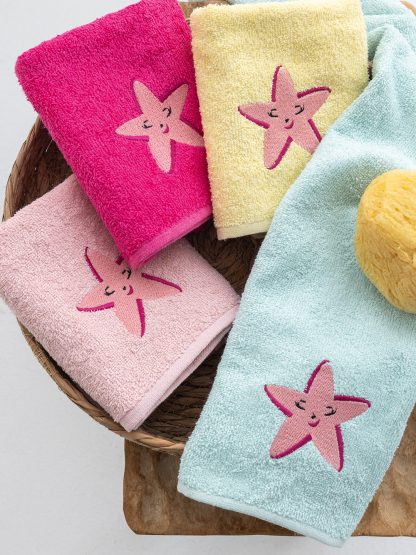 Palamaiki Σετ 4 Πετσετάκια Μπανιου Kids Bath 40x60 Starfish