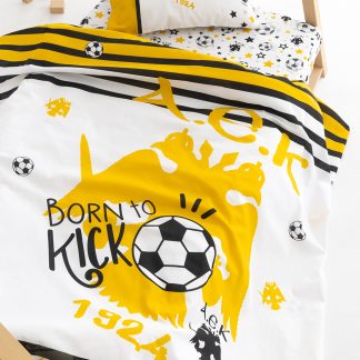 Palamaiki Σετ Σεντόνια Κούνιας Aek 1924 130x170 Aek8 Χωρίς Λάστιχο