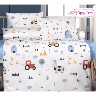 Σετ Σεντόνια Βρεφικά Art 5601 100x150 Γαλάζιο