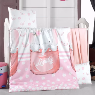 Σετ Σεντόνια Βρεφικά Art 5604 100x150 Ροζ