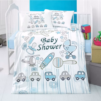 Σετ Σεντόνια Βρεφικά Art 5607 100x150 Γαλάζιο