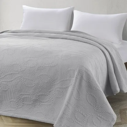 Κουβέρτα King Size Frame ζακάρ Art 11176 260x270 Γκρι   Beauty Home