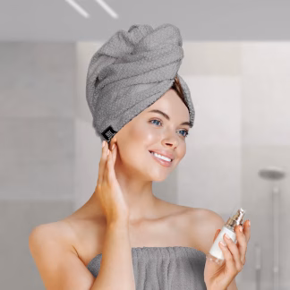 Πετσέτα Μαλλιών Turban Art 3406 Γκρι