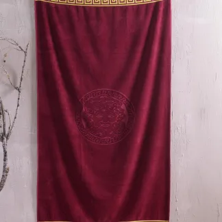 Rythmos Poseidon Bordeaux - Πετσετα Θαλασσης Βελουτε 86X160 Μπορντο
