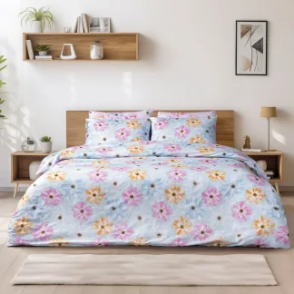 LINO ΣΕΤ ΠΑΠΛΩΜΑΤΟΘΗΚΗ BLUME BLUE 160X240