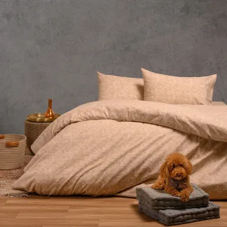Melinen Home Σετ Σεντονια Φανελενια Μονα Hope Beige (170X260) 170Χ260