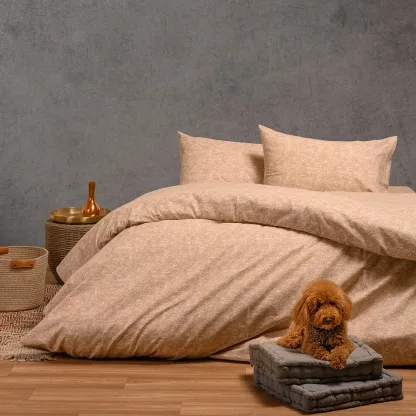 Melinen Home Σετ Σεντονια Φανελενια Μονα Hope Beige (170X260) 170Χ260