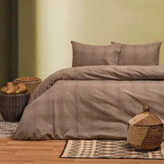 Melinen Home Σετ Σεντονια Φανελενια Μονα Solo Choco (170X260) 170Χ260