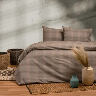 Melinen Home Σετ Σεντονια Φανελενια Μονα Solo Grey (170X260) 170Χ260