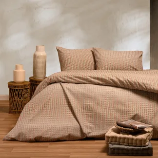 Melinen Home Σετ Σεντονια Φανελενια Μονα Tundra Beige (170X260) 170Χ260