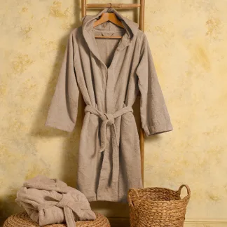 Melinen Home Μπουρνουζι Ενηλικων Bloom Beige Large L