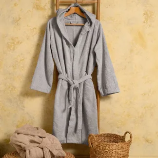 Melinen Home Μπουρνουζι Ενηλικων Bloom Silver Xlarge XL