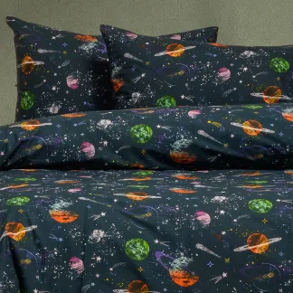 Melinen Home Σεντονι (Σετ 2 Τεμ.) 120Χ200 Interstellar Blue Kids Line Mini 50X70cm