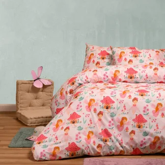 Melinen Home Σετ Σεντονια Μονα (Λ) Magic Pink Kids Line (170X270) 170Χ270