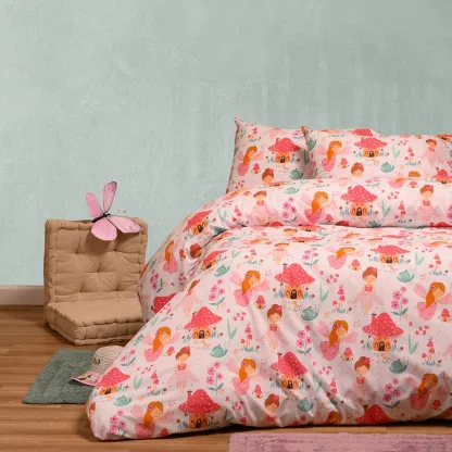 Melinen Home Σετ Σεντονια Μονα (Λ) Magic Pink Kids Line (170X270) 170Χ270