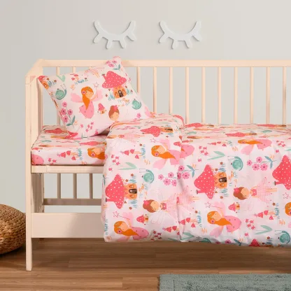 Melinen Home Παπλωματοθηκη Κούνιας Magic Pink Baby Line (110X160) 110Χ160
