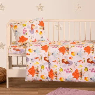 Melinen Home Παπλωματοθηκη Κούνιας Magic Peach Baby Line (110X160) 110Χ160