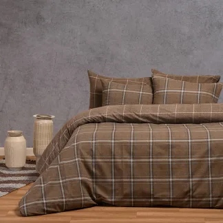 Melinen Home Σετ Σεντονια Μονα Diego Mocca Ultra Line (170X270) 170Χ270