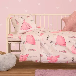 Melinen Home Παπλωματοθηκη Φανελενια Κούνιας Ballet Ecru (110X160) Winter Line Βαβυ 110Χ160