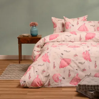 Melinen Home Σετ Σεντονια Φανελενια Μονα Ballet Ecru (170X260) Winter Line Kids 170Χ260