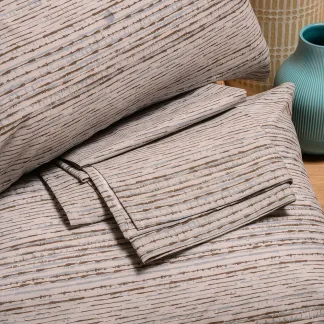 Melinen Home Σεντονι (Σετ 2 Τεμ.) 100Χ200 Cassio Grey Casual Line Mini 50X70cm