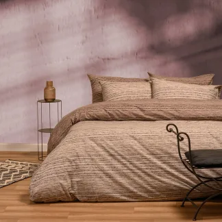 Melinen Home Σετ Σεντονια Μονα (Λ) Cassio Beige Casual Line (170X270) 170Χ270