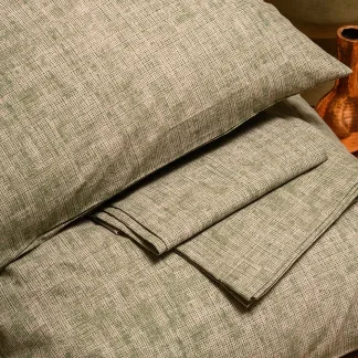 Melinen Home Σεντονι (Σετ 2 Τεμ.) 100Χ200 Amar Olive Casual Line Mini 50X70cm