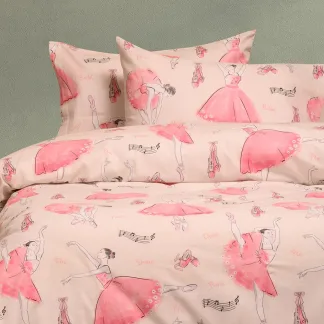 Melinen Home Σετ Μαξιλαροθήκες  Φανελένιες Ballet Ecru (53X72) Winter Line Kids 53Χ72
