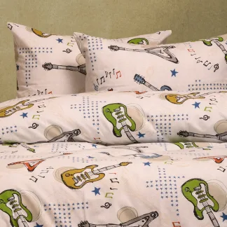 Melinen Home Σετ Μαξιλαροθήκες  Φανελένιες Music Ice (53X72) Winter Line Kids 53Χ72