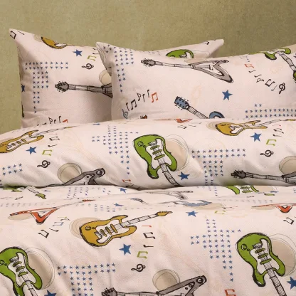 Melinen Home Σετ Μαξιλαροθήκες  Φανελένιες Music Ice (53X72) Winter Line Kids 53Χ72