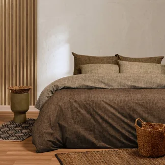 Melinen Home Σετ Σεντονια Μονα Amar Olive Casual Line (170X270) 170Χ270
