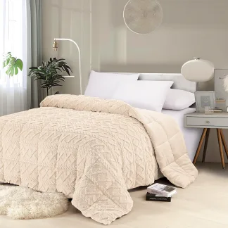 Melinen Home Κουβερτοπαπλωμα Μονο Ian Ecru (160X220) 160Χ220