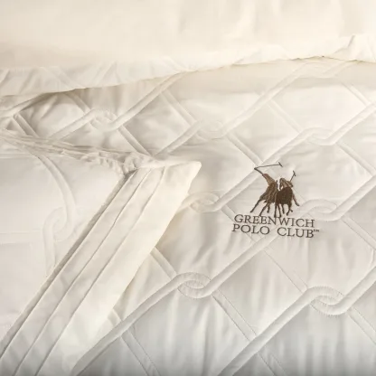 Greenwich Polo Club Κουβερλι Υπερδιπλο Σετ 2162 Κρεμ Κρεμ